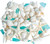 Sea Shells - White Real Mixed Beach Seashells (5lb) with Starfish & Sea Glass - Shells for Crafts - Ocean Decor - Beach Party Decorations - Seashell Decor - Large Shells Crafts