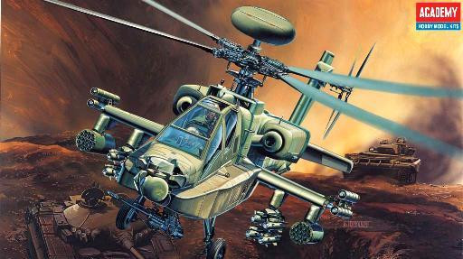 AH-64D Longbow Apache Helicopter 1/48 Academy