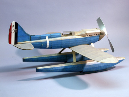 Super Marine S.6B Racer Rubber Pwd Wooden Model Airplane Dumas