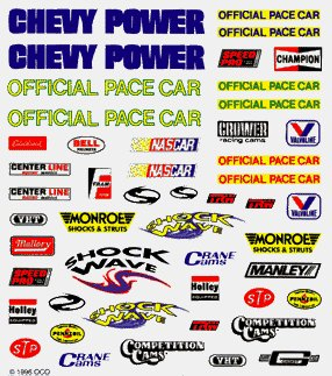 NASCAR Dry Transfer Decals Pinecar