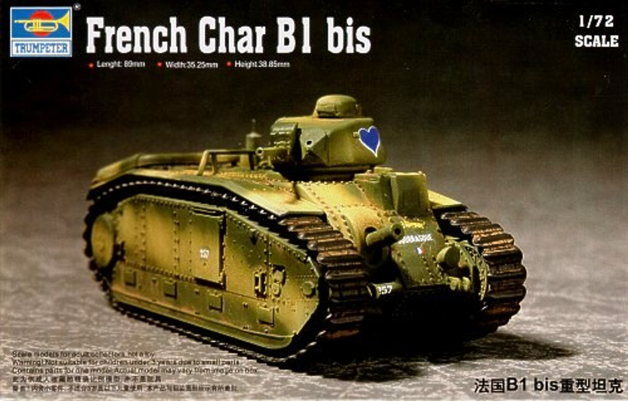 French Char B1 Heavy Tank 1/72 Trumpeter