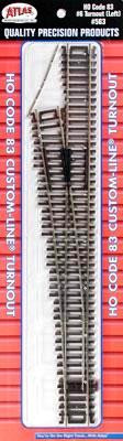 Atlas Railroad HO-Gauge Code 100 Custom Line Mark IV #4 Wye Turnout - Foto 8