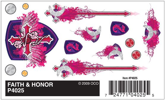 Pine Car Dry Transfer Faith & Honor Pinewood Derby