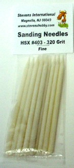 Fine Sanding Needles 320 Grits (12/Bag)