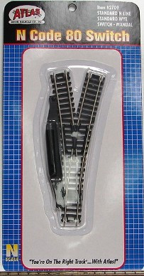 N Code 80 Nickel Silver Standard Wye Manual Switch Atlas