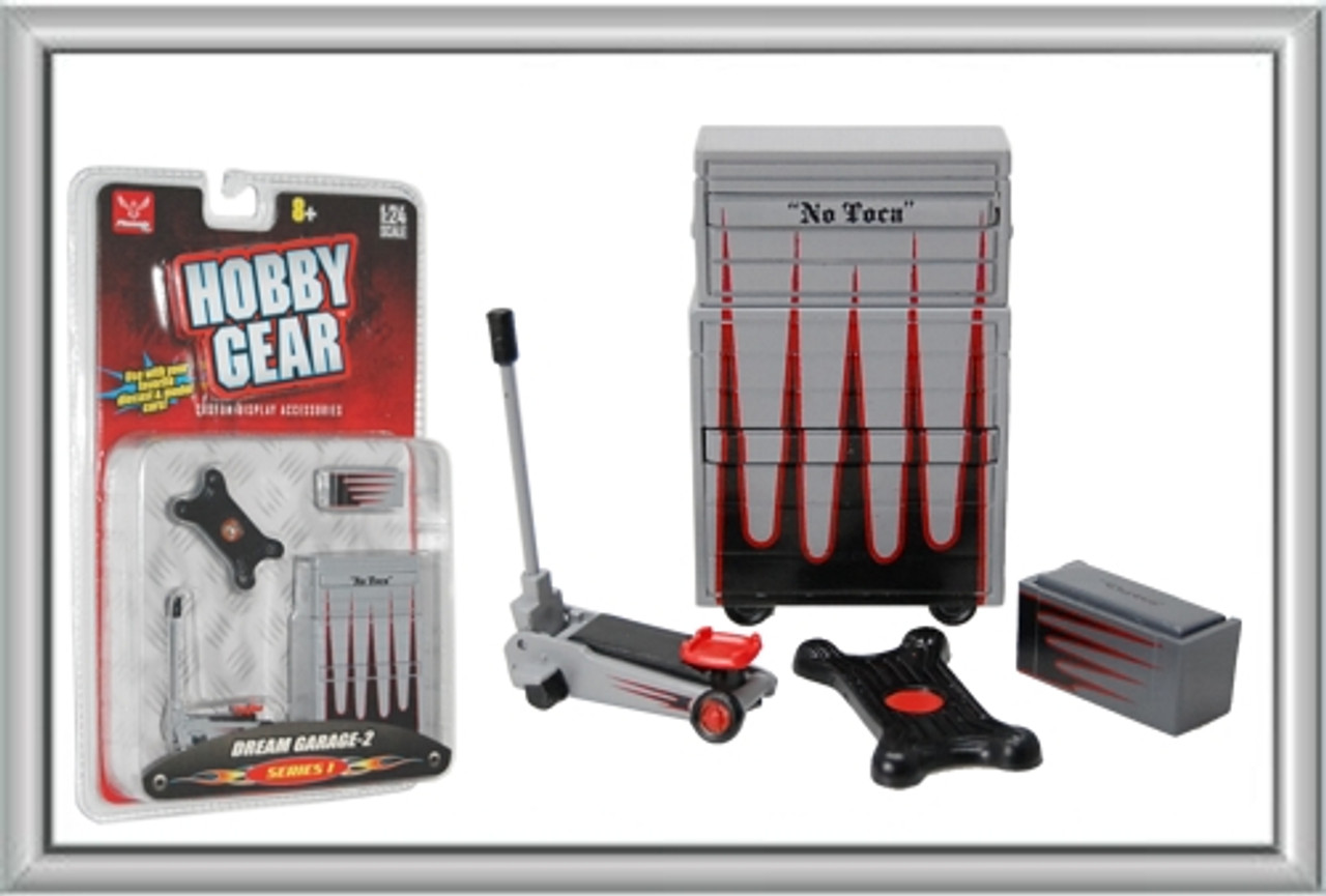 Garage Accessories: Tool Chest, Tool Box, Creeper, Floor Jack 1/24 Phoenix  Toys