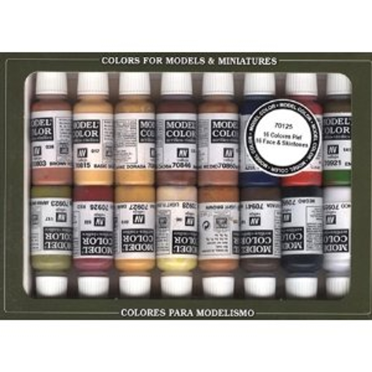 Vallejo Paint 17ml Bottle Skin Tones Game Color Paint Set (8 Colors) 