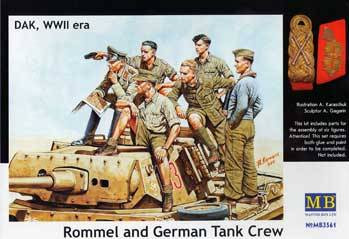 Rommel & German Tank Crew DAK WWII (6) 1/35 Masterbox
