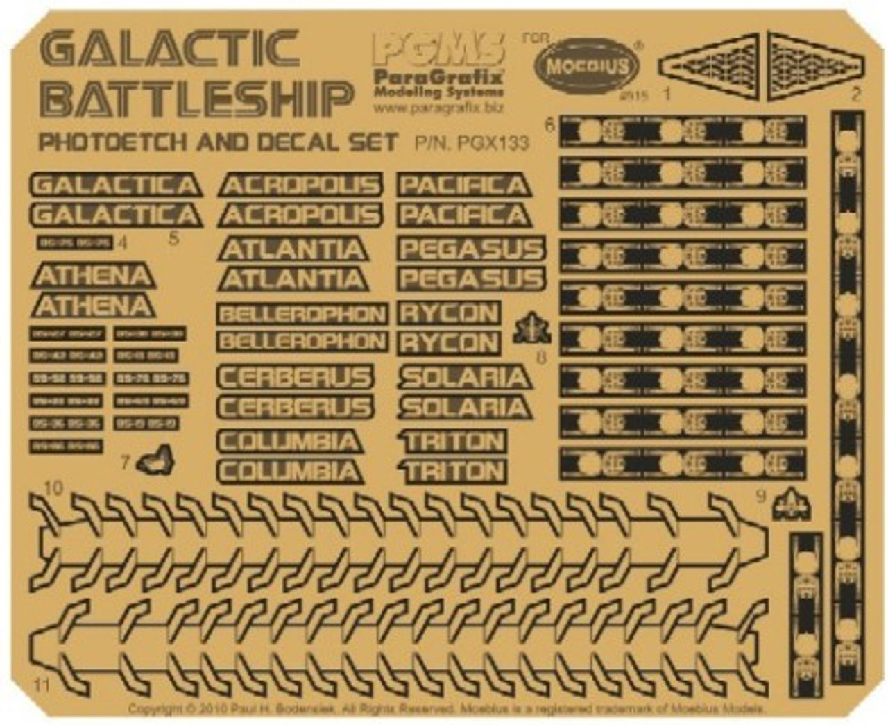 Battlestar Galactica BS75 Spaceship Super Photo-Etch/Decal Set for