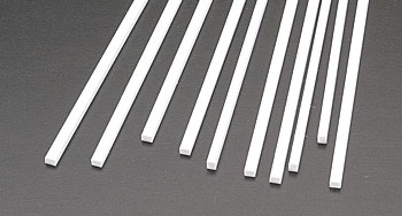 .080 x 1/8 Rectangular Rods Styrene (10) Plastruct Supplies