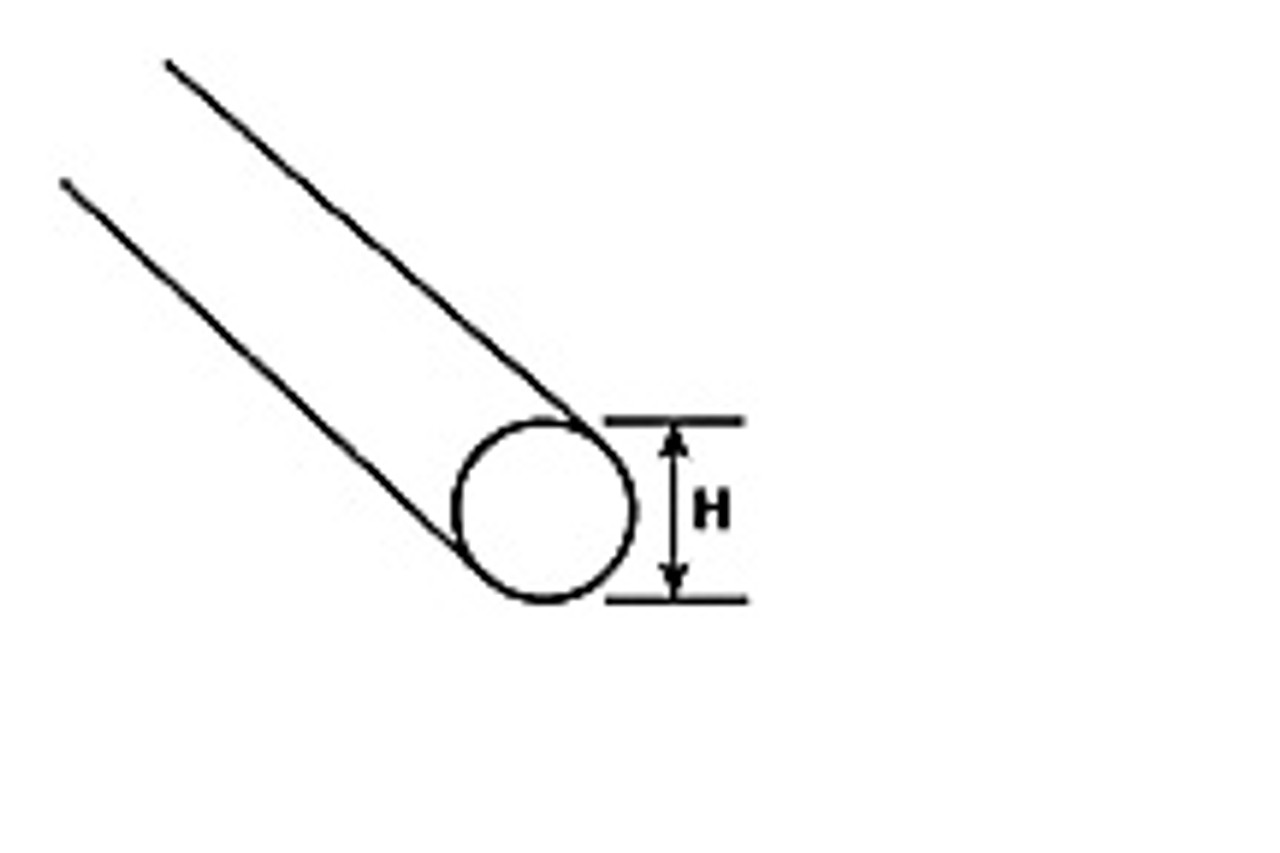 Plastruct Clear Acrylic Rod - 1/2 x 17-1/2