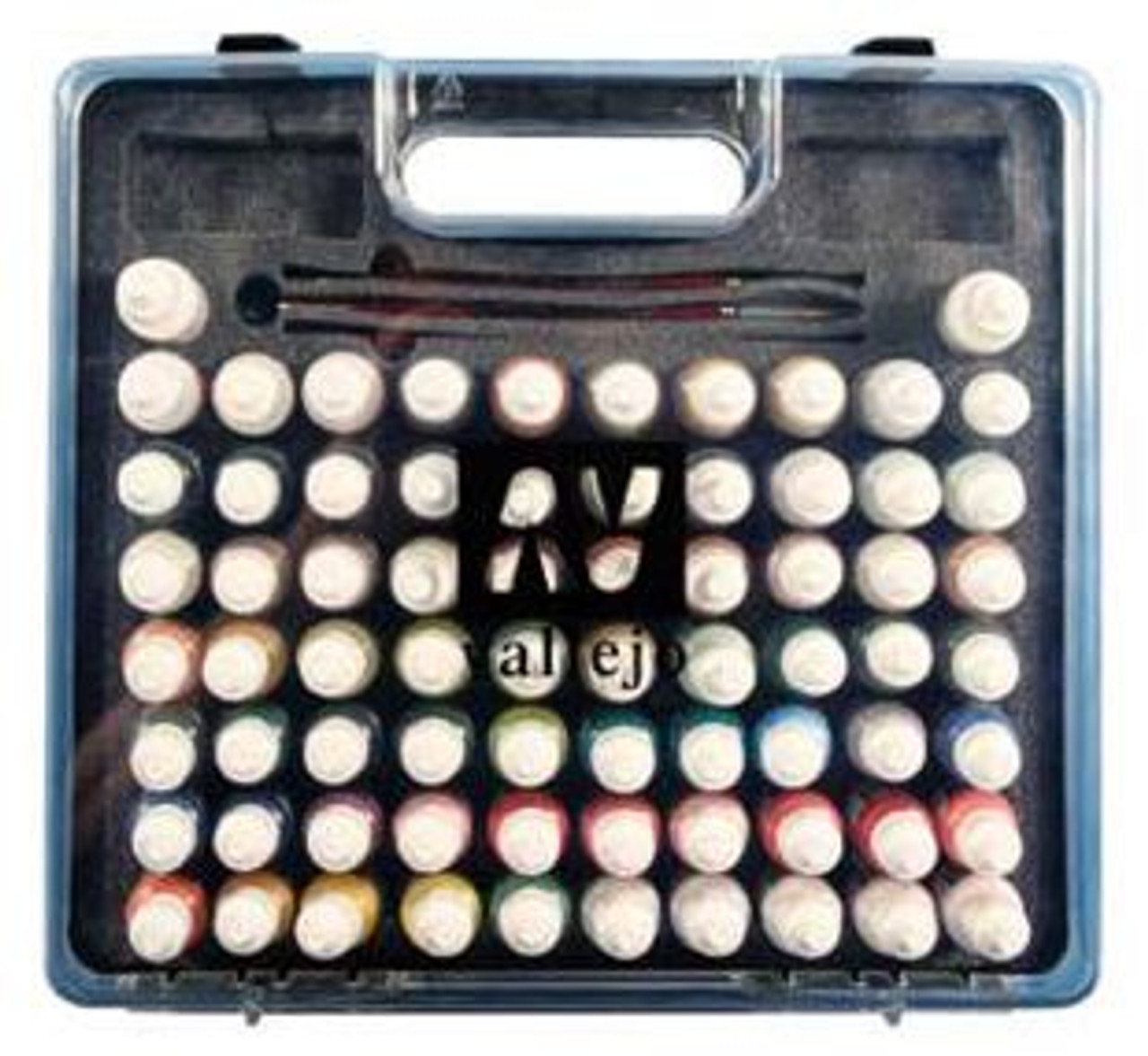 Vallejo Paint Game Color Paint Set in Plastic Storage Case (72 Colors &  Brushes) 