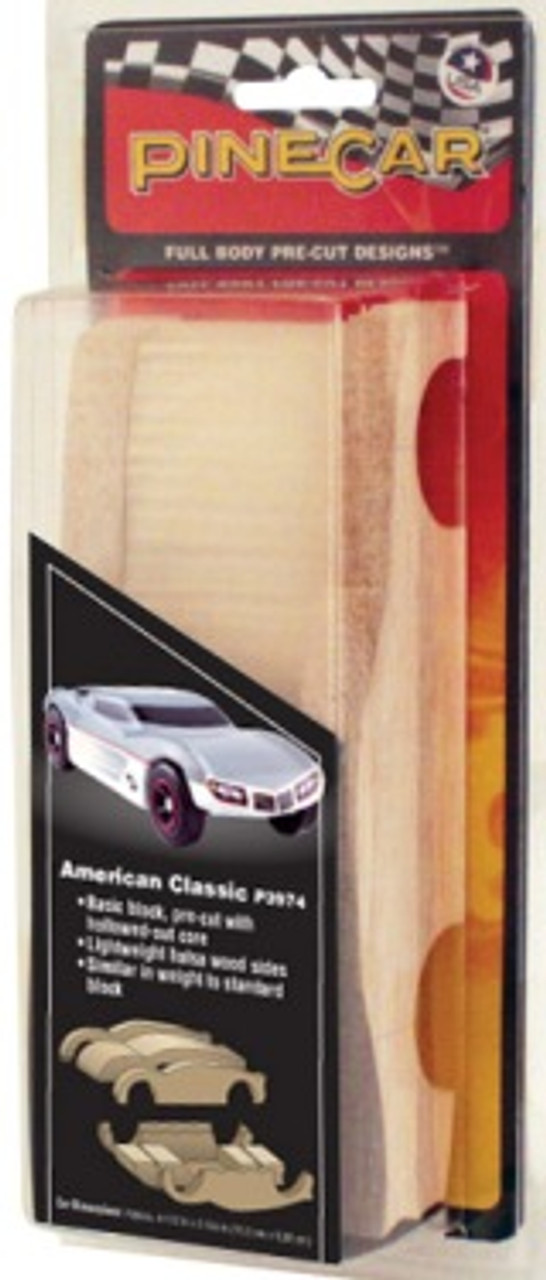 Full Body Pre-Cut Designs American Classic Car Pinewood Derby
