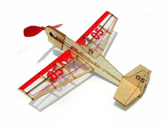 Stunt Flyer Mini RubberBand Powered Laser Cut Balsa Aircraft Guillows