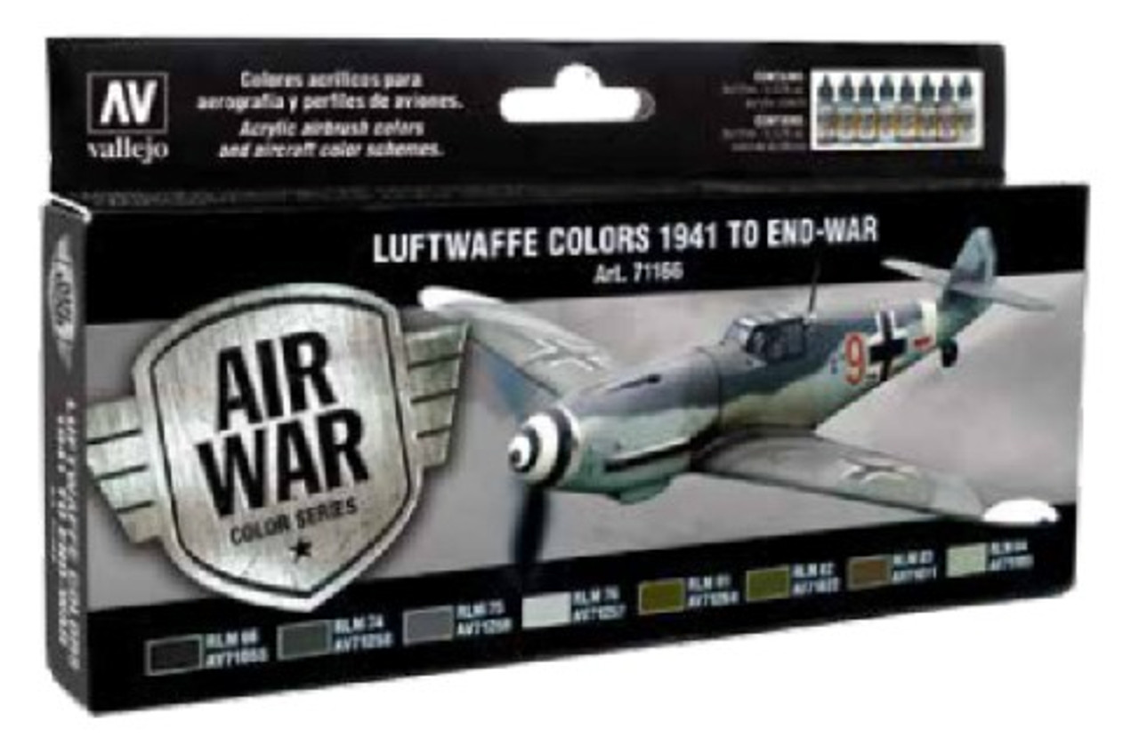 RLM II Model Air Paint Set (8 Colors) Vallejo Paint