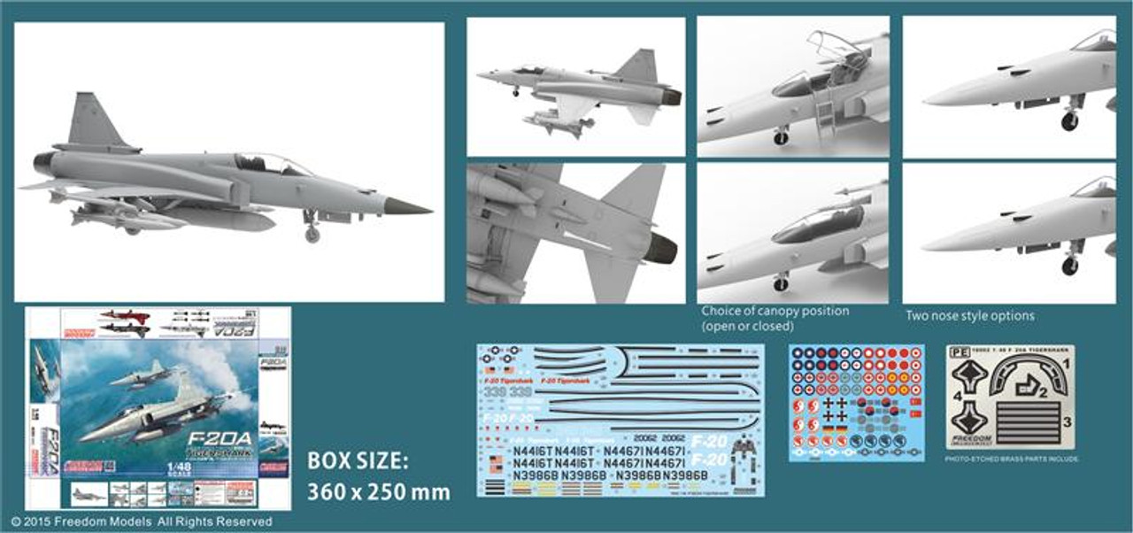 F-20A Tigershark US Air Force Fighter 1/48 Freedom Models