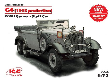 WWII German G4 1935 Production Staff Car (Snap) 1/72 ICM Models