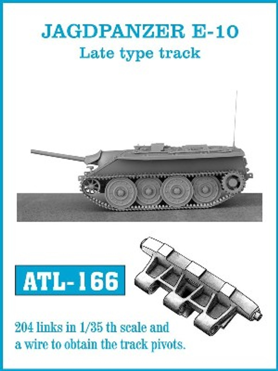 Jagdpanzer E10 Late Track Set (204 Links) 1/35 Friulmodel