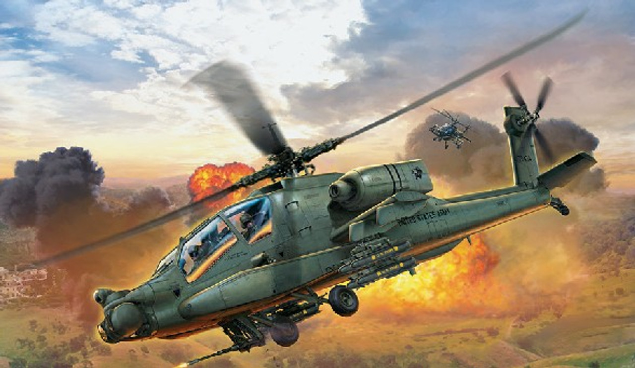 AH-64A Apache US Army Combat Helicopter 1/100 Revell Germany