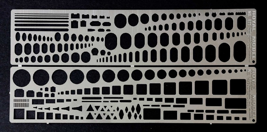 Scribing Template Stencils Set for All Scales (Photo-Etch) Royal Model