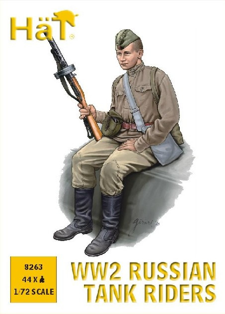 WWII Russian Tank Riders (44) 1/72 Hat