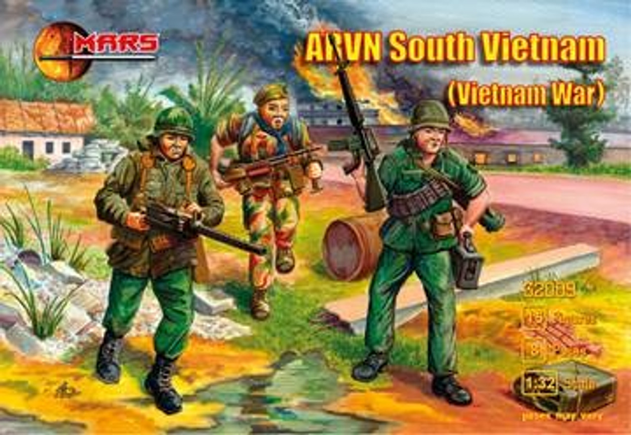 Vietnam War AVRN South Vietnamese Army (15) 1/32 Mars Figures