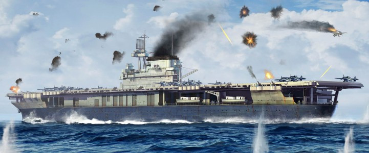 YORKTOWN CV5 プラモデル 1969 by Revell Revell USS Yorktown, 1/485 scale – scaleModelGuy