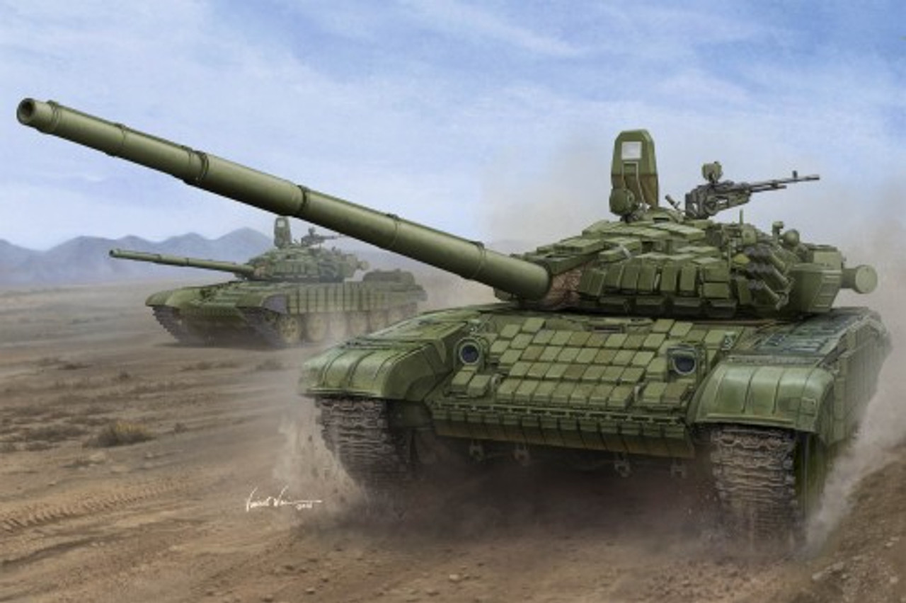 Russian T72b1 Mod 1986 Main Battle Tank W Kontakt 1 Reactive Armor 1 16 Trumpeter