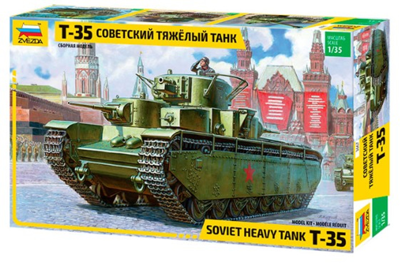 Zvezda 5061 Soviet Heavy Tank T-35 Model Kit for sale online 