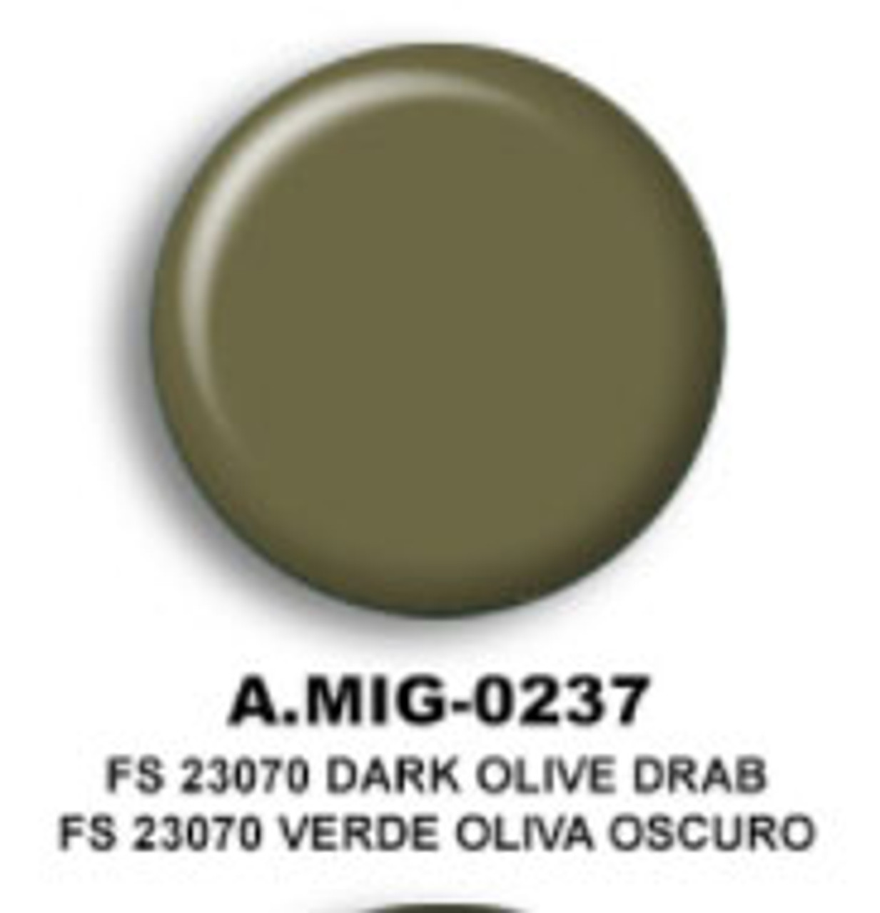 Mission Models Dark Olive Drab Green Acrylic Paint 68-74 (FS 24087