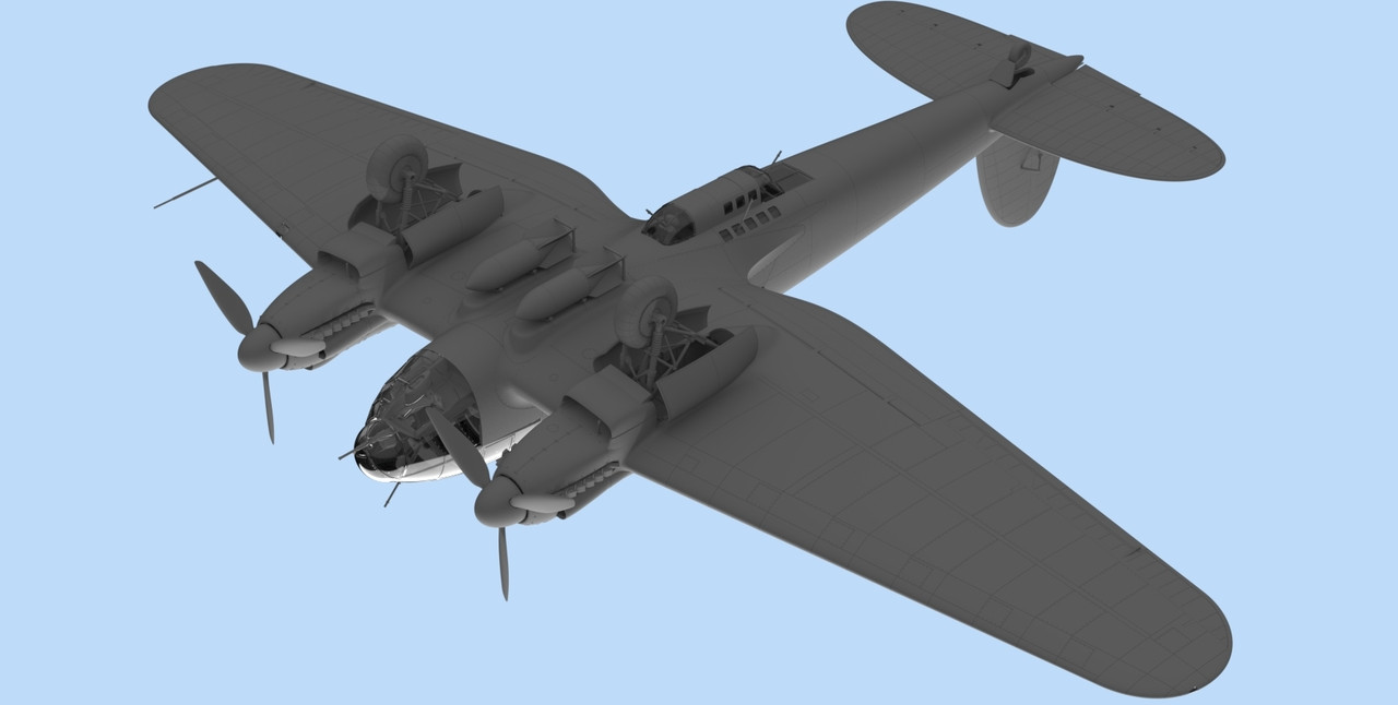 He 111H-6 WWII German Bomber 1/48 ICM Models