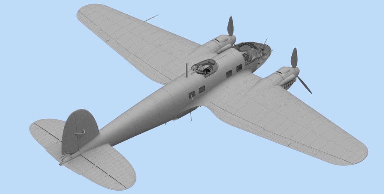 He 111H-6 WWII German Bomber 1/48 ICM Models