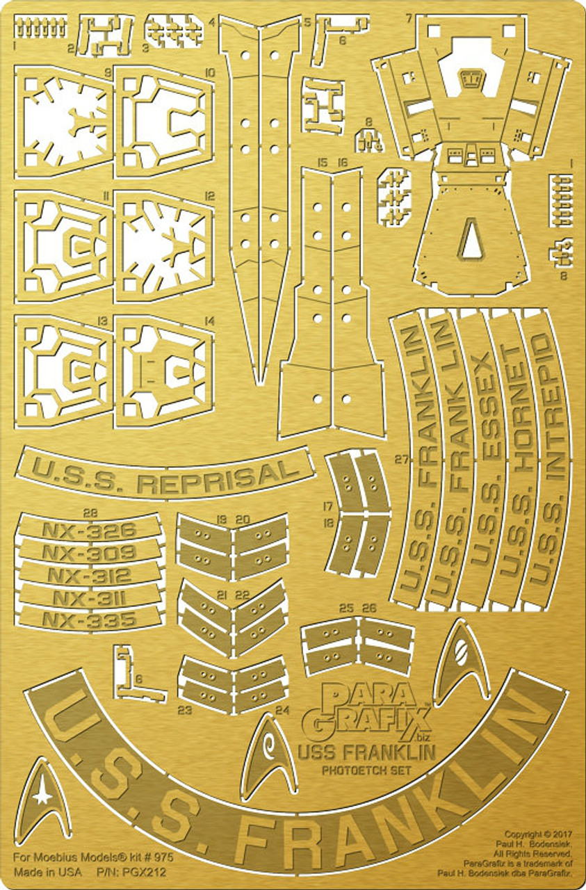 Moebius 975 - 1/350 Star Trek Beyond: USS Franklin