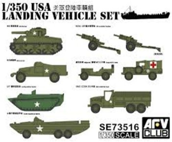 WWII US Landing Vehicle Set (9) 1/350 AFV Club - Main Image