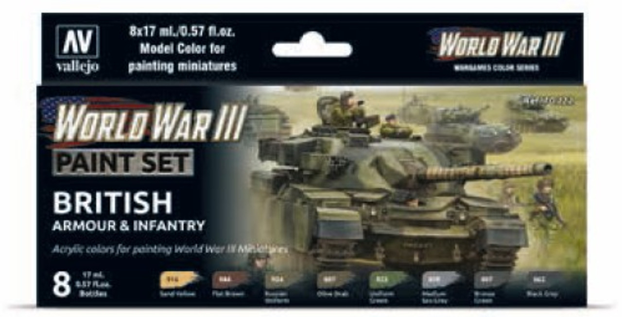 WWII American Armour & Infantry Paint Set