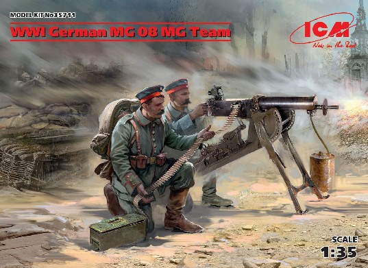 WWI German MG08 MG Team (2) w/Machine Gun, Weapons & Equipment 1