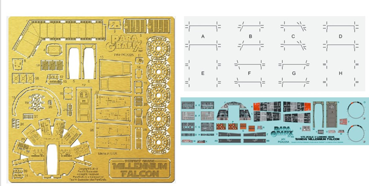 Millennium Falcon Photo-Etch & Decal Set for Bandai Perfect