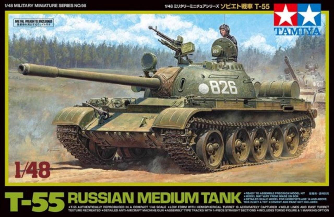 Russian T55 Medium Tank 1/48 Tamiya