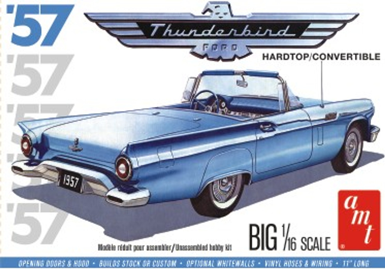 1957 Ford Thunderbird Hardtop/Convertible 1/16 AMT Models