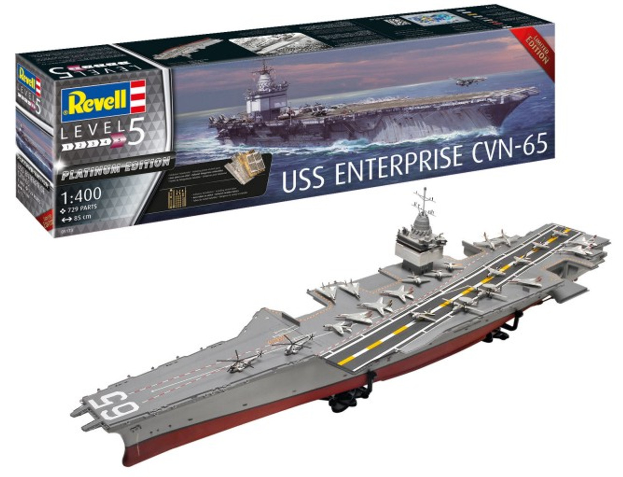 USS Enterprise CVN-65 Aircraft Carrier Limited Edition 1/400 Revell Germany