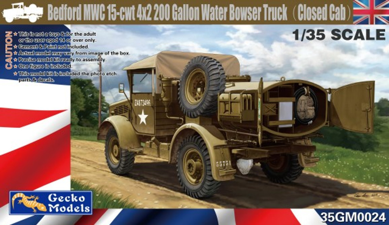 Bedford MWC 15-cwt 4x2 200 Gallon Water Bowser Truck (Closed Cab)