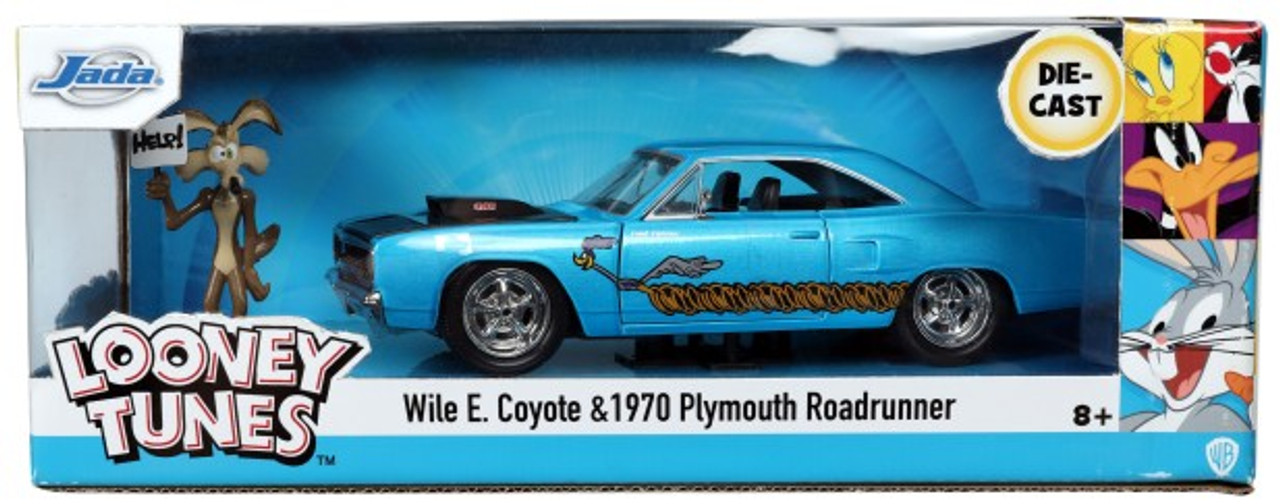 Looney Tunes 1970 Plymouth Road Runner w/Wile E. Coyote Figure 1/24 Jada