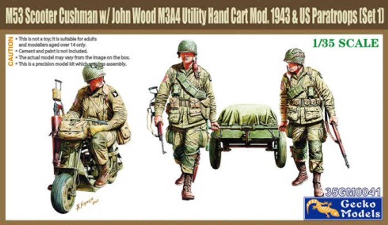 WWII Cushman Parascooter, John Wood M3A4 Utility Hand Cart