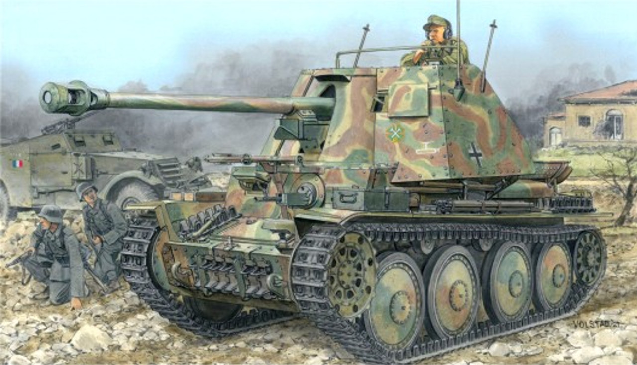 SdKfz 138 Panzerjager Marder III H Tank w/Interior Parts 1/35 Dragon
