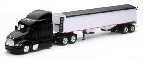Peterbilt 387 w/Grain Hauler Trailer (Die Cast) 1/43 New Ray