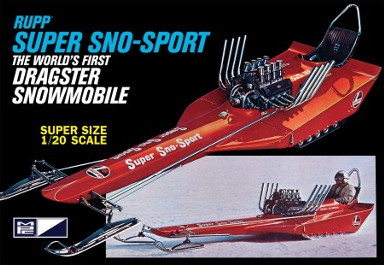 New Rupp super sno sport Dragster Snowmobile plastic 1/20 Model kit MPC MPC-170