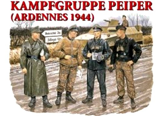 Joachim Peiper & Staff Soldiers Ardennes 1944 (4) 1/35 Dragon