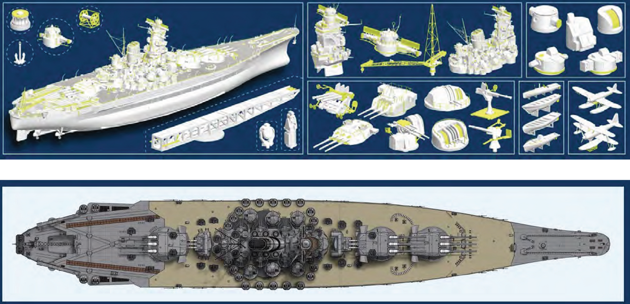 Yamato Japanese Navy Battleship (New Tool) 1/200 Gallery Models Yamato Japanese Navy Battleship (New Tool) 1/200 Gallery Models