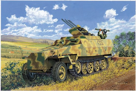 SdKfz 251/21 Ausf D Drilling Halftrack w/MG151 Gun 1/35 Dragon