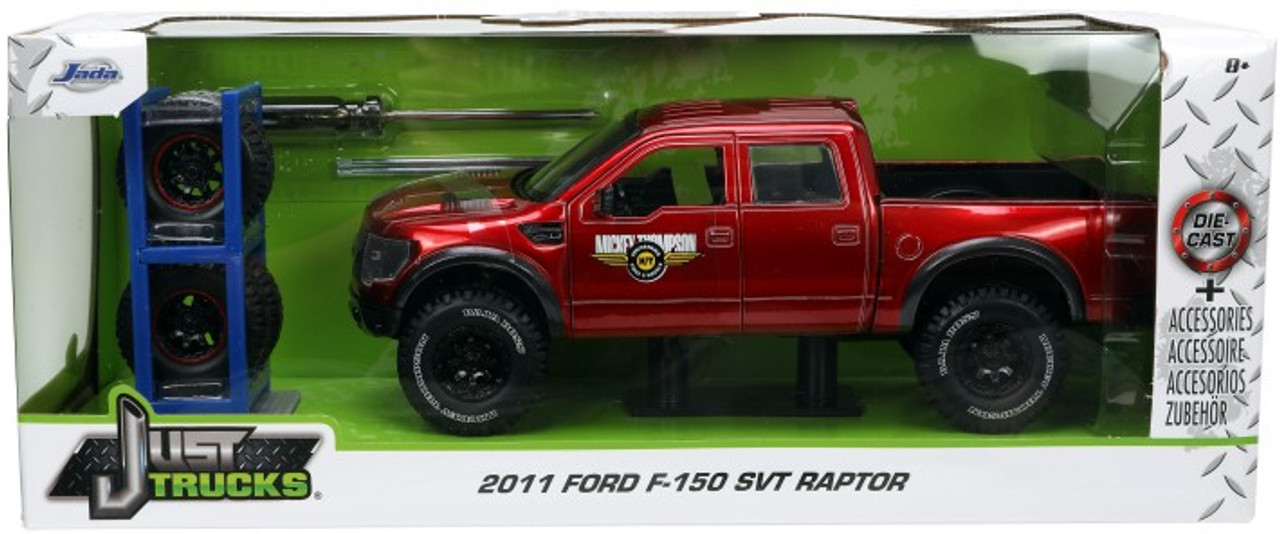 2011 Ford F150 SVT Raptor Pickup Truck w/Extra Tires & Rack 1/24 Jada